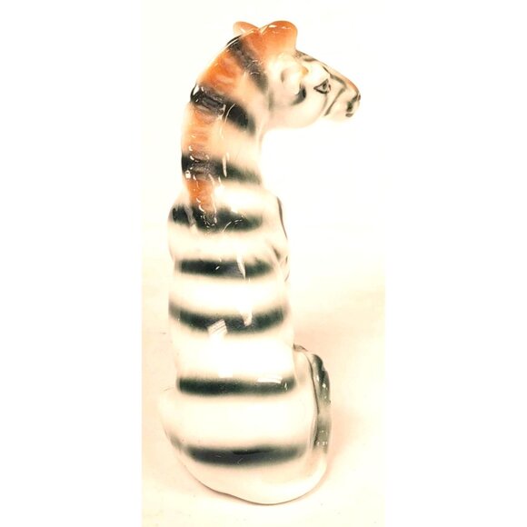 Vintage Ceramic Striped Zebra Figurine 2.5" Tall Collectible Animal - Picture 3 of 6